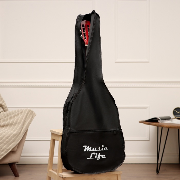 Набор гитариста Music Life ML-50A BK:  гитара, чехол, струны, ремень, каподастр, медиаторы