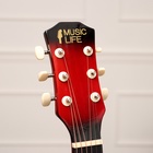 Набор гитариста Music Life ML-50A RD: гитара, чехол, струны, ремень, каподастр, медиаторы - Фото 3