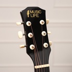 Набор гитариста Music Life ML-60A BK: гитара, чехол, струны, ремень, каподастр, тюнер - Фото 3