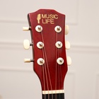 Набор гитариста Music Life ML-60A SB: гитара, чехол, струны, ремень, каподастр, тюнер - Фото 3