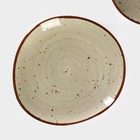 Набор тарелок десертных Magistro Mediterana, 2 предмета: 21×20 см, фарфор, бежевый - Фото 5