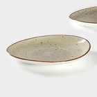 Набор тарелок фарфоровых обеденных Magistro Mediterana, 2 предмета: 26×24,5 см, цвет бежевый - Фото 4