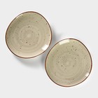 Набор тарелок обеденных Magistro Mediterana, 2 предмета: 31.5×29.7 см, фарфор, бежевый - Фото 3