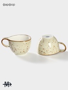 Кружки Magistro Mediterana, набор 2 шт.: 250 мл, фарфор, бежевые - Фото 2