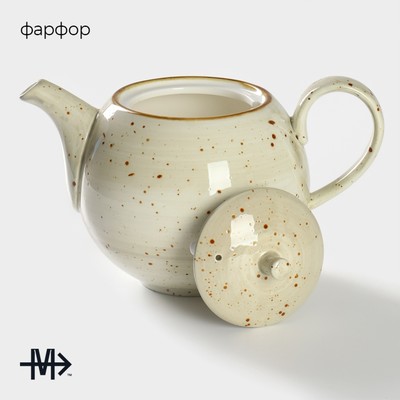 Заварочный чайник Magistro Mediterana, 900 мл, фарфор, бежевый