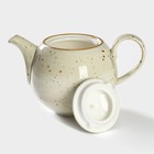 Заварочный чайник Magistro Mediterana, 900 мл, фарфор, бежевый - Фото 3