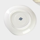 Чайная пара фарфоровая Magistro Mediterana, 2 предмета: чашка 250 мл, блюдце 16×15 см, цвет бежевый - Фото 5