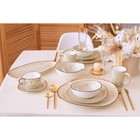 Чайная пара фарфоровая Magistro Mediterana, 2 предмета: чашка 250 мл, блюдце 16×15 см, цвет бежевый - Фото 8