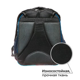 Рюкзак школьный, каркасный, 37×28×19 см «Аниме боец»