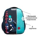 Рюкзак школьный, каркасный, 37×28×19 см «Аниме боец» - Фото 3