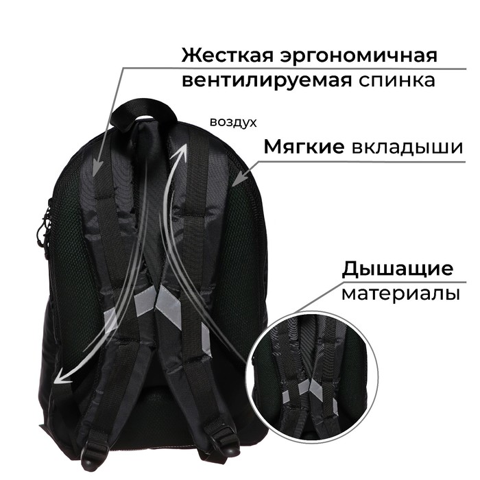Рюкзак молодёжный, 44 х 30 х 17 см, эргономичная спинка, Calligrata Корсо "Девчуля"