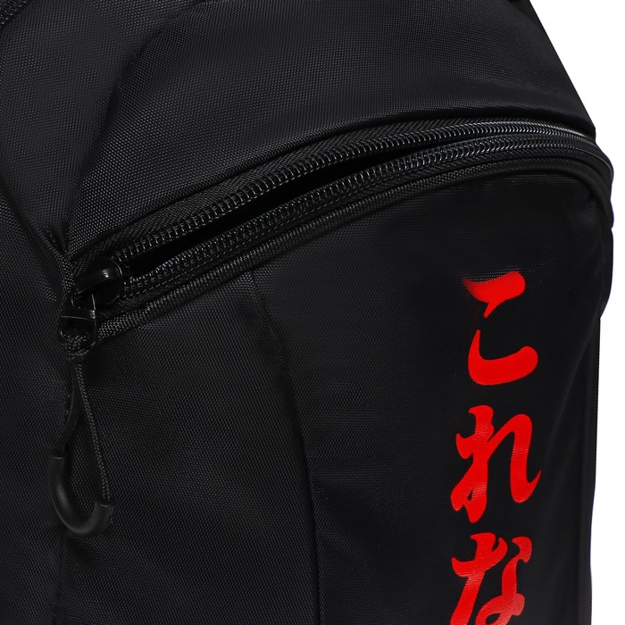 Рюкзак молодёжный, 44 х 30 х 17 см, эргономичная спинка, Calligrata Корсо "Иероглифы"