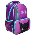 Рюкзак школьный, эргономичная спинка, 37×26×13 см «Котик чёрный» - Фото 6