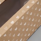 Коробка подарочная складная с PVC-окном, упаковка, «Сердечки», 16 х 35 х 12 см - фото 11209670