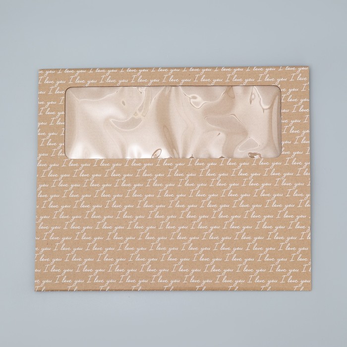 Коробка складная с PVC-окном Love you, 16 х 35 х 12 см