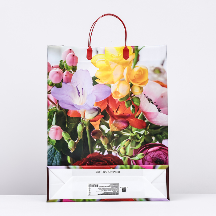 Пакет "Букет цветов", мягкий пластик, 41 x 32 см, 120 мкм