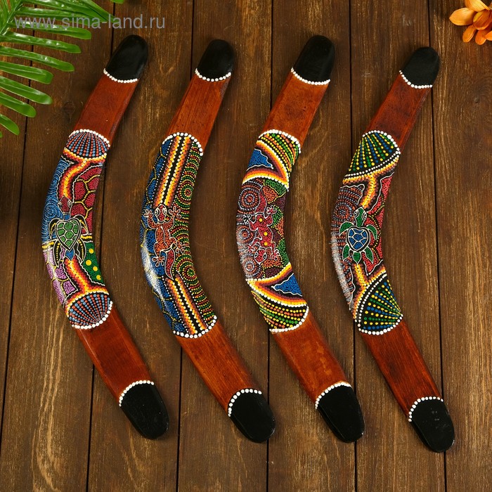 Сувенир Бумеранг «Цветная волна», 50×6×1 см - Фото 1