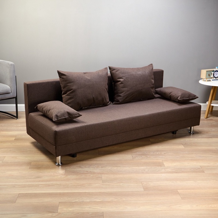 Диван раскладной «Клик Мебель. Некст ЭКО» 1920×720×860 мм, рогожка coffee - Фото 1