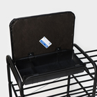 Этажерка для обуви с сиденьем и ящиком «Люкс», 79×33×50 см, цвет чёрный - Фото 3