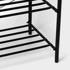 Банкетка для обуви с двумя полками, 44×33×50 см, чёрная - Фото 3