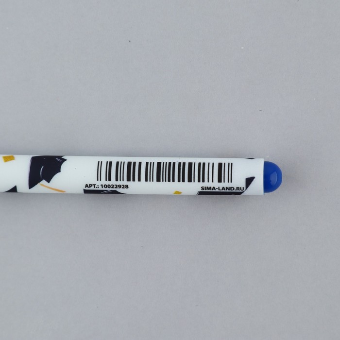 Ручка пластиковая софт-тач «Лучший выпускник школы» шариковая, паста синяя, 0,7 мм