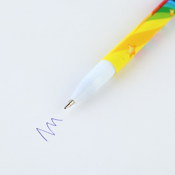 Ручка пластиковая софт-тач «Вперёд к знаниям» шариковая, паста синяя, 0,7 мм