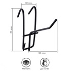 Крючок на сетку одинарный, d=3 мм, L=5 см, цвет чёрный - Фото 3