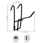 Крючок на сетку одинарный, d=3 мм, L=5 см, цвет чёрный - Фото 2