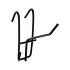 Крючок на сетку одинарный, d=3 мм, L=5 см, цвет чёрный - Фото 3