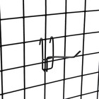 Крючок на сетку одинарный, d=3 мм, L=10 см, цвет чёрный - Фото 2