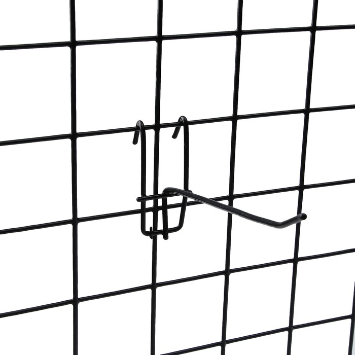 Крючок на сетку одинарный. цвет чёрный, d=3 мм, L=15 см - фото 1908100243