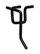 Крючок одинарный для металлической перфорированной панели, d=3.2 мм, L=5 см, шаг 25 мм, чёрный - Фото 4