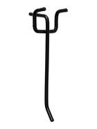 Крючок одинарный для металлической перфорированной панели, d=3.2 мм, L=10 см, шаг 25 мм, чёрный - Фото 4