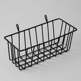 Корзина на сетку, 23×9×10 см, цвет чёрный