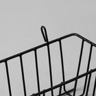 Корзина на сетку, 23×9×10 см, цвет чёрный - Фото 3