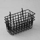 Корзина на сетку, 23×9×10 см, цвет чёрный - Фото 4