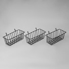 Корзина на сетку, 23×9×10 см, цвет чёрный - Фото 5