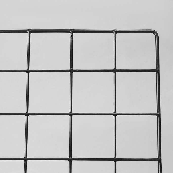 Сетка торговая 45×65 см, окантовка 5 мм, пруток 3 мм цвет чёрный - фото 1908100299