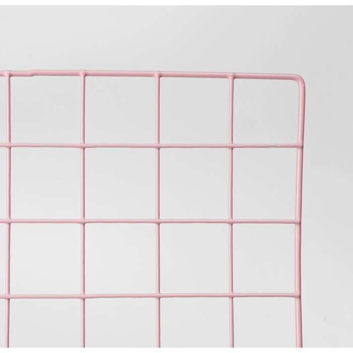 Сетка торговая 45×65 см, ячейка 5×5 см, окантовка 5 мм, пруток 3 мм розовая