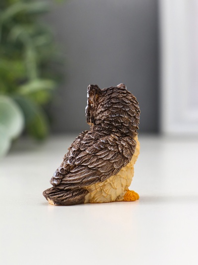 Фигурка полистоун «Серая сова», 2.3×4.3×4.5 см, МИКС