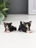 Фигурка полистоун «Чёрно-белый котёнок», 2.2×3×4.4 см, МИКС - Фото 1