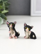 Фигурка полистоун «Чёрно-белый котёнок», 2.2×3×4.4 см, МИКС - Фото 2