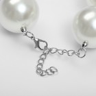 Бусы с жемчугом «Жаклин» бусины №30, цвет молочный в серебре, 45 см - Фото 3