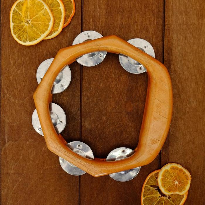 Сувенирный музыкальный инструмент "Тамбурин" 17х16х3 см - Фото 1