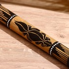 Сувенирный музыкальный инструмент посох дождя "Цветы на поляне" 40х5,5х5,5 см - Фото 2