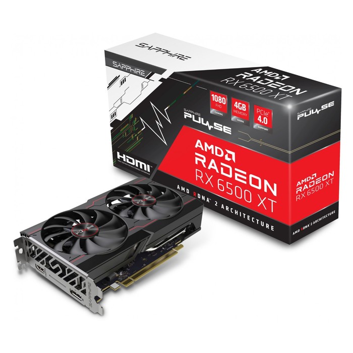 Видеокарта Sapphire PCI-E 4.0 11314-01-20G RX 6500XT Gaming OC Pulse AMD Radeon RX 6500XT 4   103395 - фото 51540396