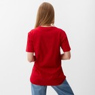 Футболка женская, цвет красный, размер 44 - Фото 4