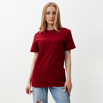 Футболка женская, цвет бордовый, размер 50