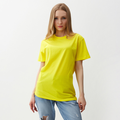 Футболка женская ATA collection, жёлтая, размер 44