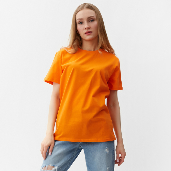 Футболка женская, цвет оранжевый, размер 44 - Фото 1